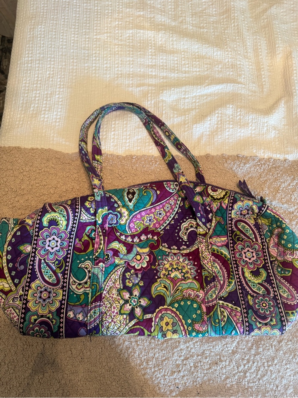 Vintage Vera Bradley Large Weekender Duffle in Heather